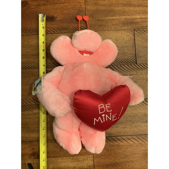 Vintage 1980s Heartline Snuggables Pink Love Bug Beastie, Valentines Day, Read - Picture 11 of 14